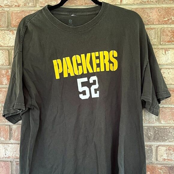 Team Apparel Mens Short Sleeve NFL Packers Matthews #52 T-Shirt Black Size XL - Picture 1 of 3
